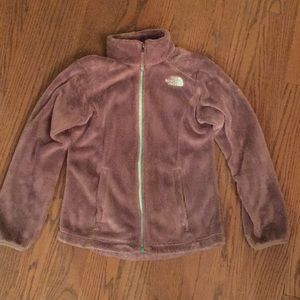 Girls The North Face fuzzy jacket